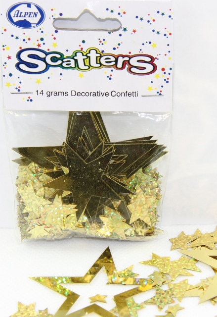 Decrotex Scatters - 14gm Stars Foil & Halo Gold 5-60mm