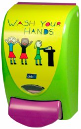 DEB 1lt Pod Dispenser "Wash Your Hands "
