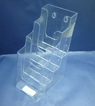 Brochure Holder DL 4 Tier Counter Clear
