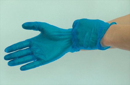 Blue Safetouch Vinyl Powdered Exam Gloves Large 100x10/ctn
