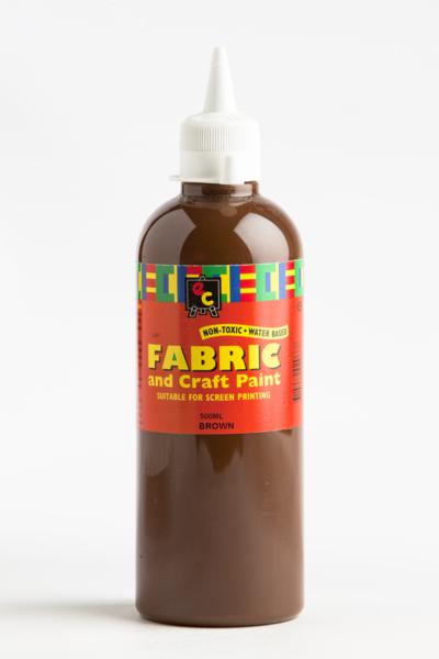 Fabric & Craft Paint 500ml Brown