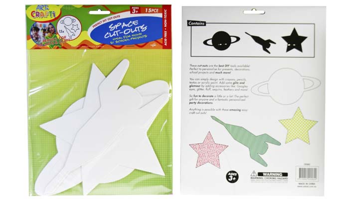 Cut Outs - Space Shapes  Pack of 15