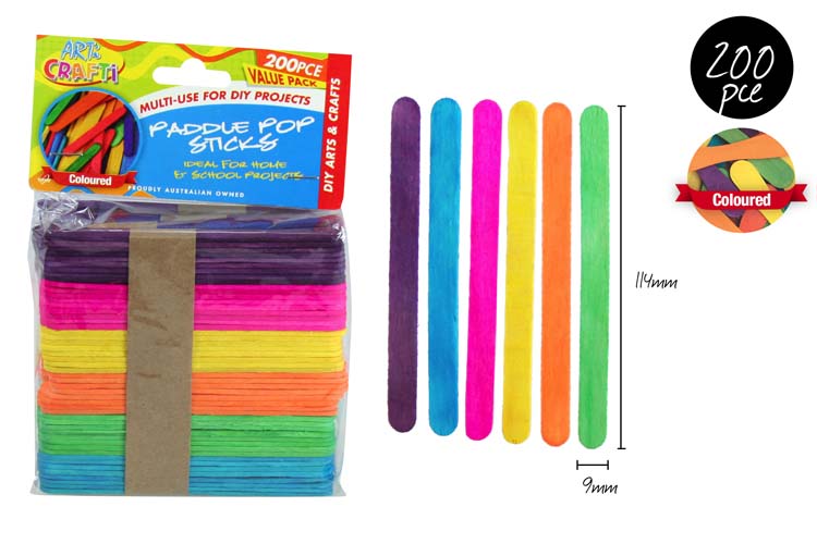 Popsticks - Std. Coloured Pack of 200
