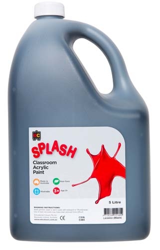 Splash Acrylic 5Lt Licorice Black