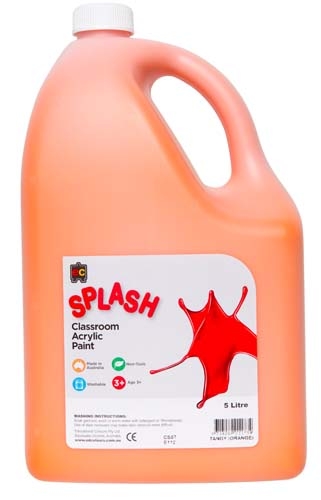 Splash Acrylic 5Lt Tangy Orange