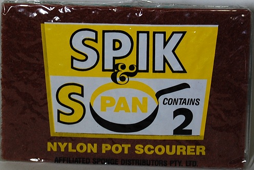 Scour Pad Spik "n" Span Nylon 15x10cm Pack of 2