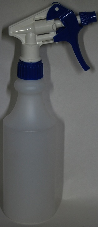 Complete Straight Sided Spray Bottle 500ml Blue