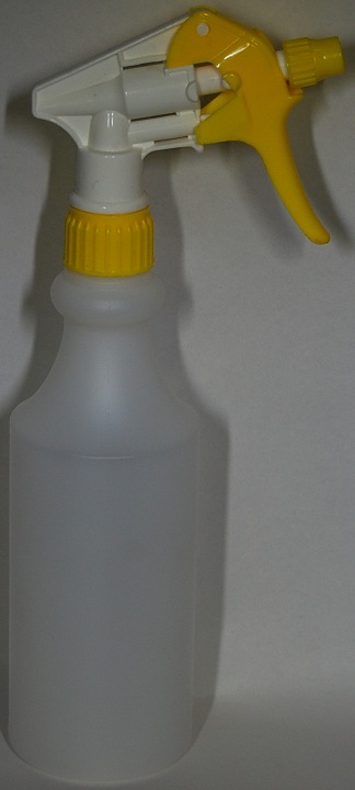 Complete Straight Sided Spray Bottle 500ml Yellow
