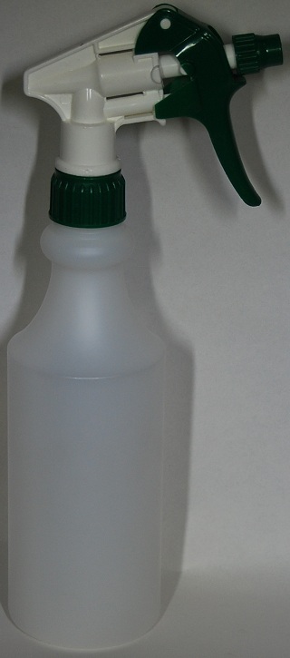 Complete Straight Sided Spray Bottle 500ml Green