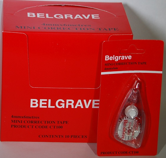 Correction Tape Belgrave Mini 4mm x 6m Pack of 10