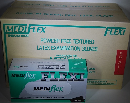 Gloves Latex Powder-Free Flexi Exam Small 100x10/Ctn