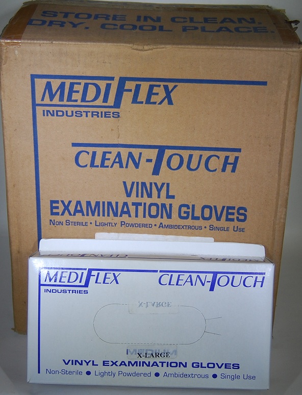 Safetouch Vinyl Clear Pdr Exam Gloves XLge 10x100/ctn
