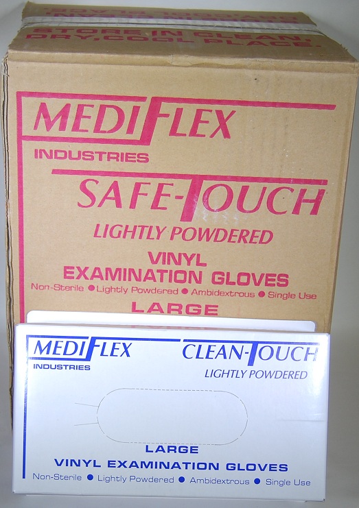 Safetouch Vinyl Clear Pdr Exam Gloves Lge 100x10/ctn