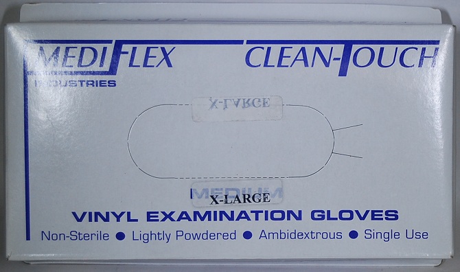 Safetouch Vinyl Clear Pdr Exam Gloves XLge 100/box
