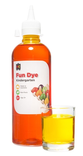 Kindy Liquid Fun Dye 500ml Yellow