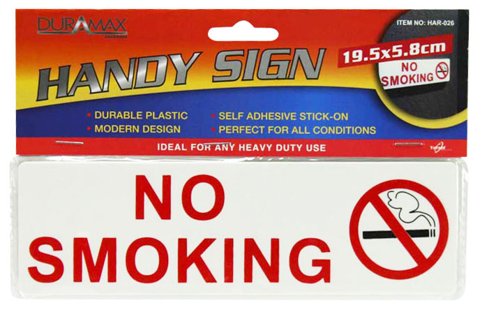 No Smoking Sign 19.5x5.8cm
