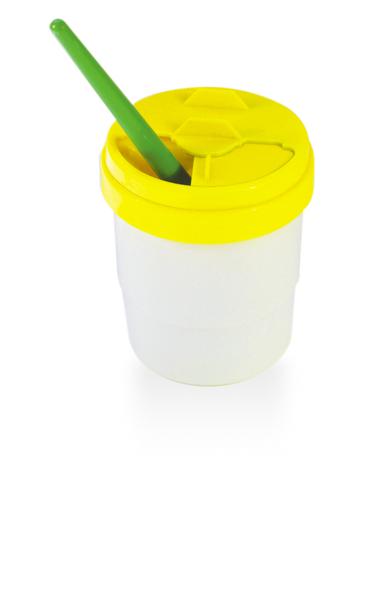 Economy Paint Pot with Slide Lid - Yellow