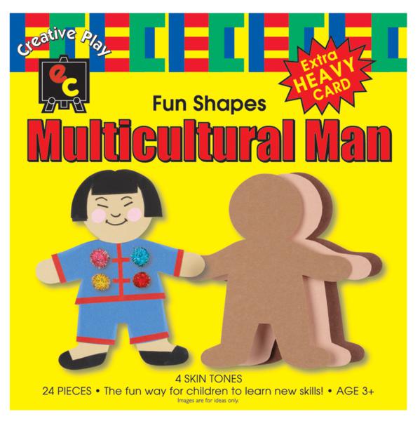 Fun Shapes Multicultural Man 13x15cm Pack of 24