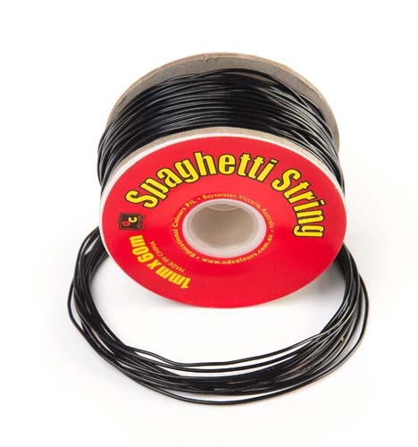 Spaghetti String 1mm x 60m Black