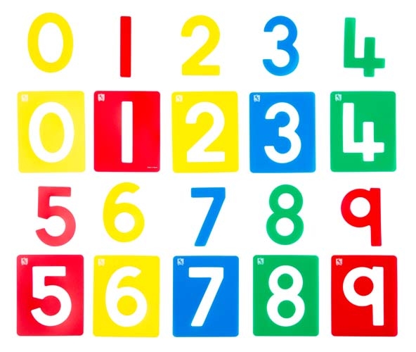 Stencils Numbers Small 9x11cm Set of 10