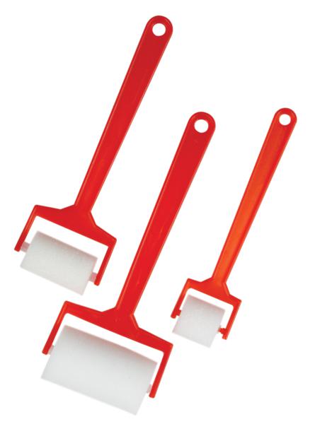Sponge Roller Red Handle Set of 3 EC
