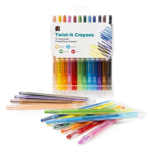 Twist-It Crayons Pack of 12 E.C.