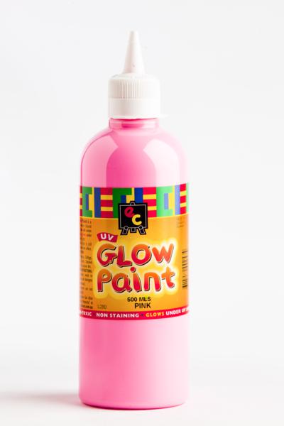 UV Glow Paint 500ml Pink