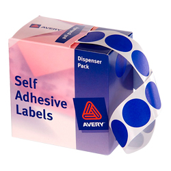 Avery 24mm Label Dot Blue Box of 500