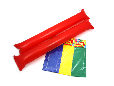 PomPom Inflatable Sticks Pk8 60cm x 6.5cmdia (2ea Gr,Blue,Red,Y)