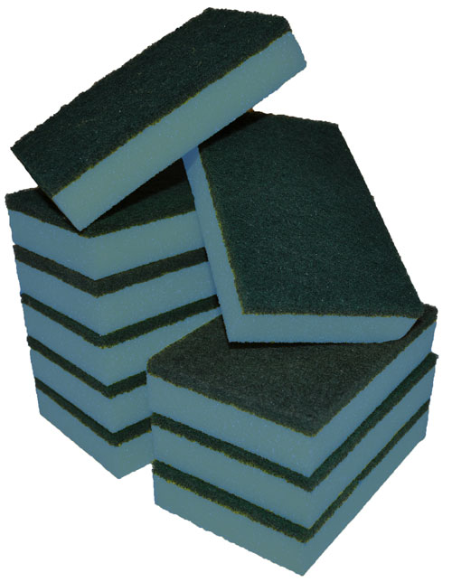 Edco Green Scourer/Blue Sponge 15x10cm EACH
