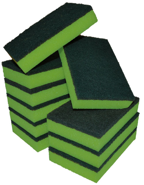 Edco Green Scourer/Green Sponge 15x10cm EACH