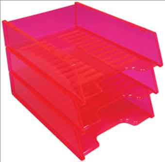 Document Tray Kings Multi-Fit Neon Red EACH
