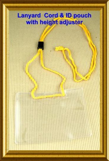 Cord Lanyard & ID Pouch 50cm Yellow