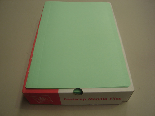 Manilla Folders Foolscap Light Green Box of 100