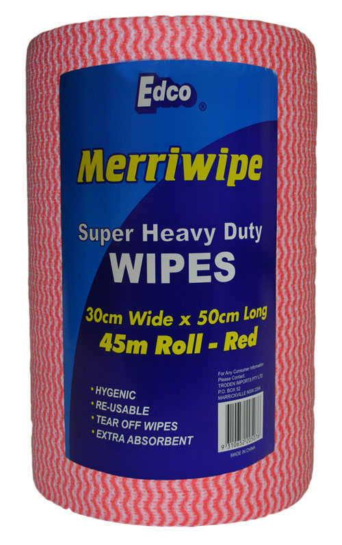 Merriwipe Super Heavy Duty Roll Red
