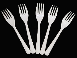 Plastic Forks White Pack of 100