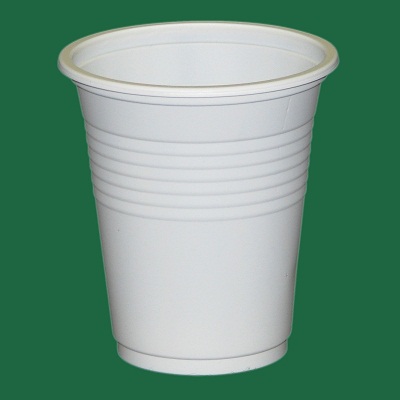 Plastic Disposable Cups 180ml White Sleeve of 50