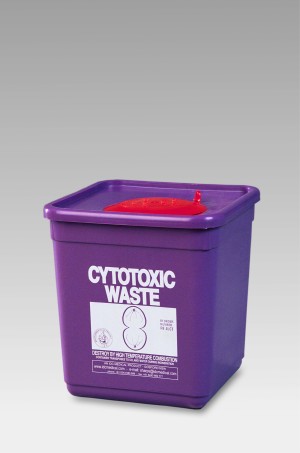 IDC Cytotoxic 5L Square Sharps Unit Purple