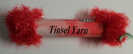 Tinsel Yarn 25mm Red