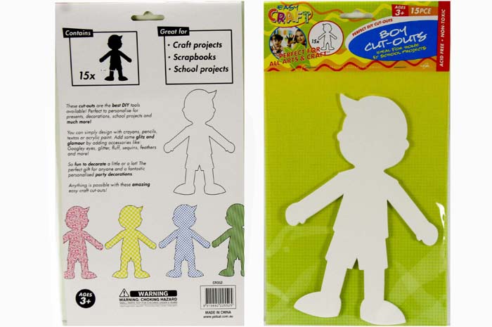 Cut-Outs Boy Pack of 15