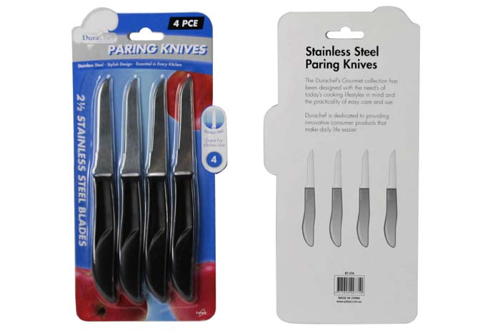 Paring Knives 6cm Stainless Steel Blade Pack of 4