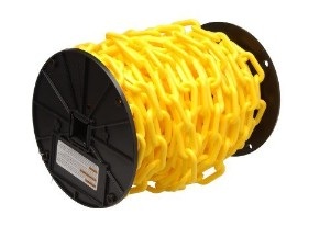 Yellow Plastic Safety Chain 6mm x 40m Reel