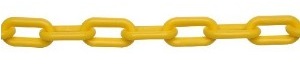 Yellow Plastic Safety Chain per Metre