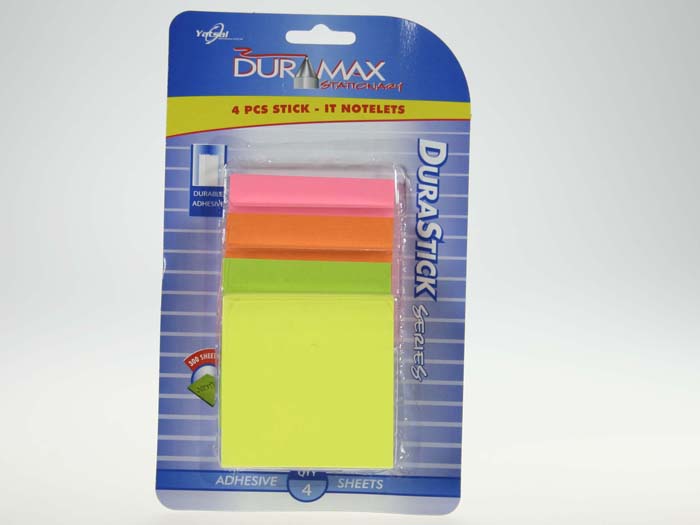 Fluoro Sticky Notepads Fluoro 75x75mm 300 Sheet