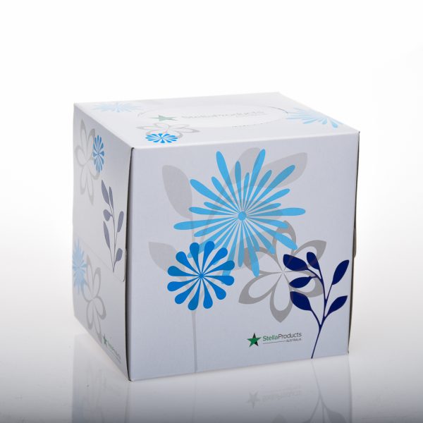 Facial Tissues 2 Ply V White Stella 90's Cubes X 12/ctn