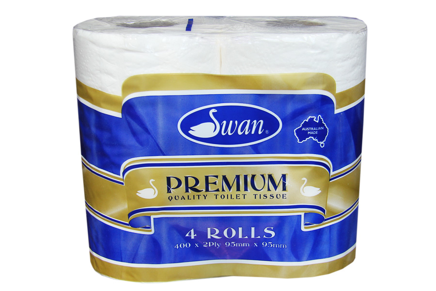 Toilet Paper - Swan Soft 2 Ply 400 Sheet 12x 4 Pack/Ctn