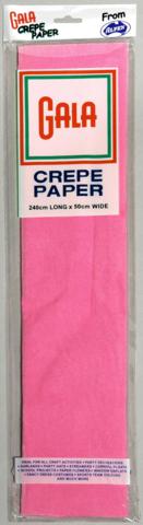 Gala Crepe Paper 50cm x 240cm Bright Pink