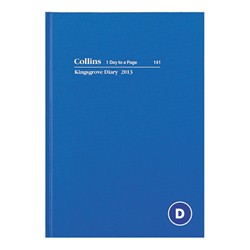 Diary A4 Day to Page Kingsgrove 2025 Blue