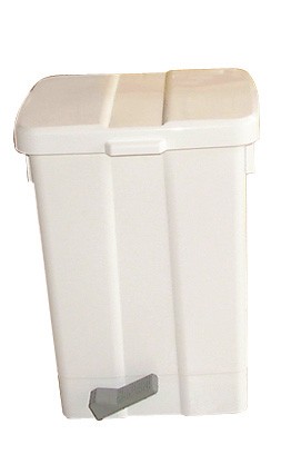 Nappy Disposal Pedal Bin White 50L