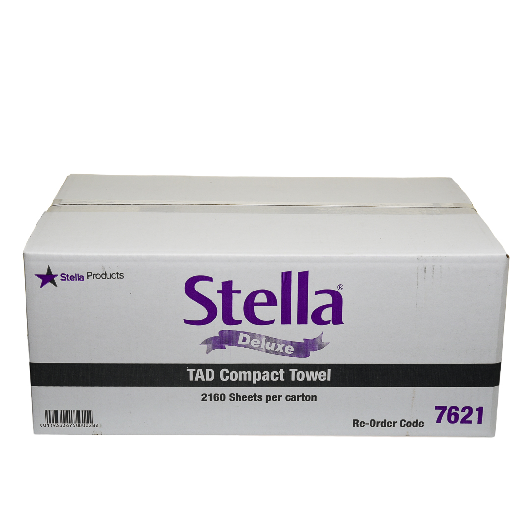 Compact Towel - 7621 Stella Deluxe TAD 1Ply 19cm Wide 2160/ctn